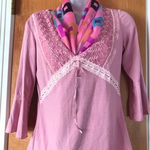 Lace detail shirt Long sleeve NY&CO